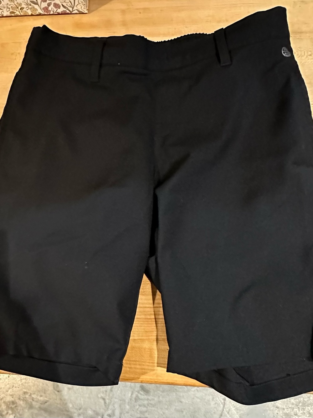 adidas Black Flat-Front Boy’s Shorts 9/10y